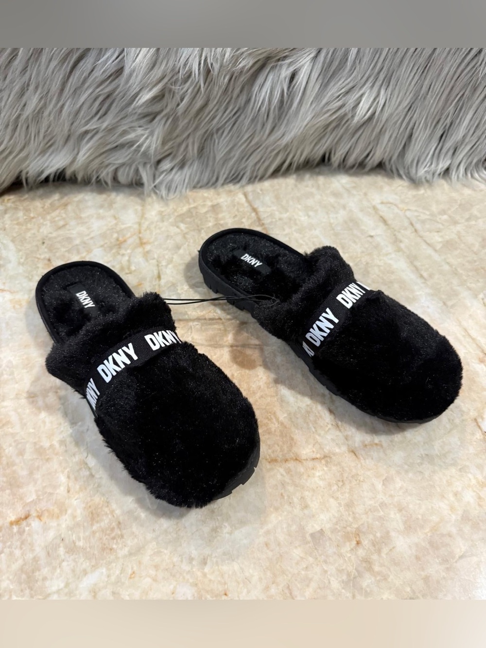 DKNY Faux Cow Fur Sleepers. New. Size 6